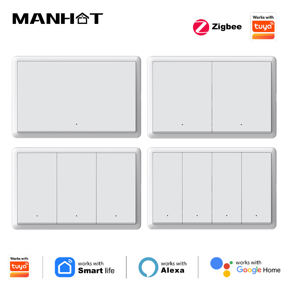 Smart Home Tuya - Manhot Smart zigbee Switch No Neutral