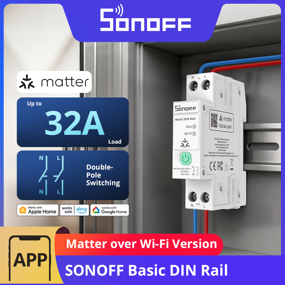 Home Automation Kit - SONOFF BASIC-1GSP Basic Single-Channel DIN Rail
