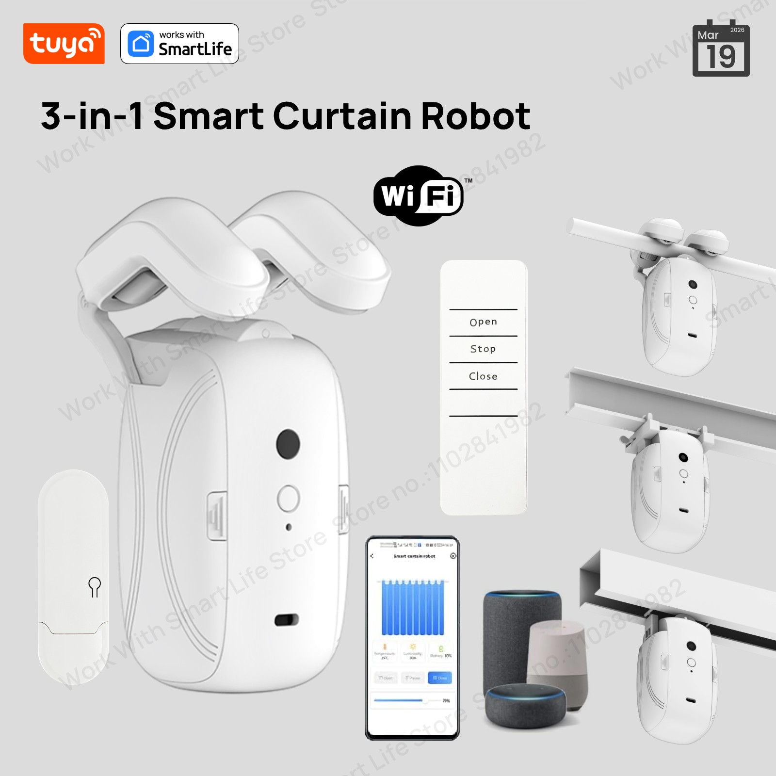 Smart Home Registration - 1/2PCS Tuya Smart WiFi Curtain Robot