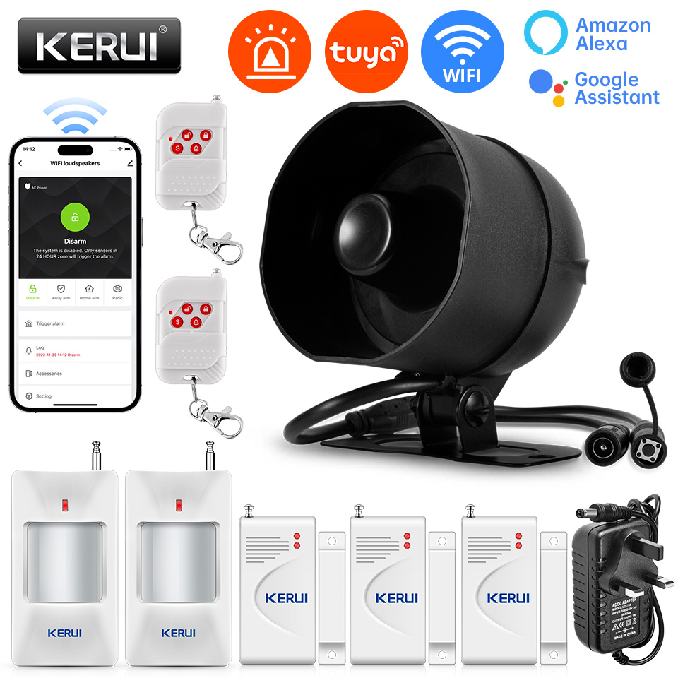 Home Automation Kit - KERUI 120db Siren Alarm System WiFi