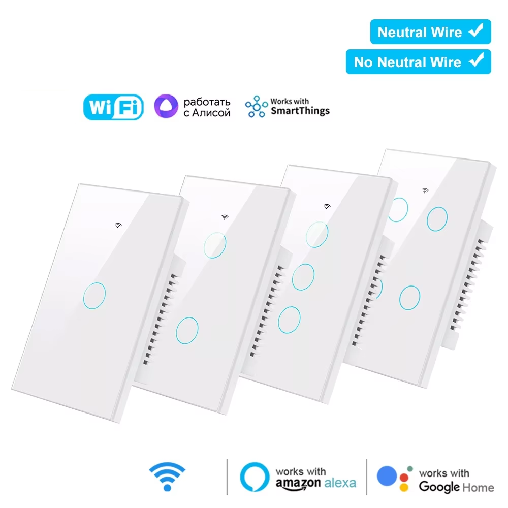 Home Automation Kit - Smart WiFi+Bluetooth Wall Touch Light Switches