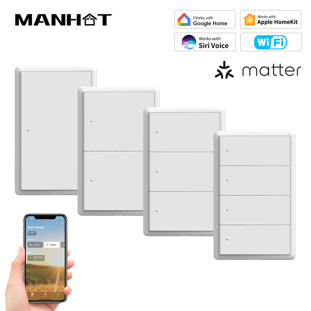 Smart Home Kits - MANHOT Homekit WiFi Smart Switch No