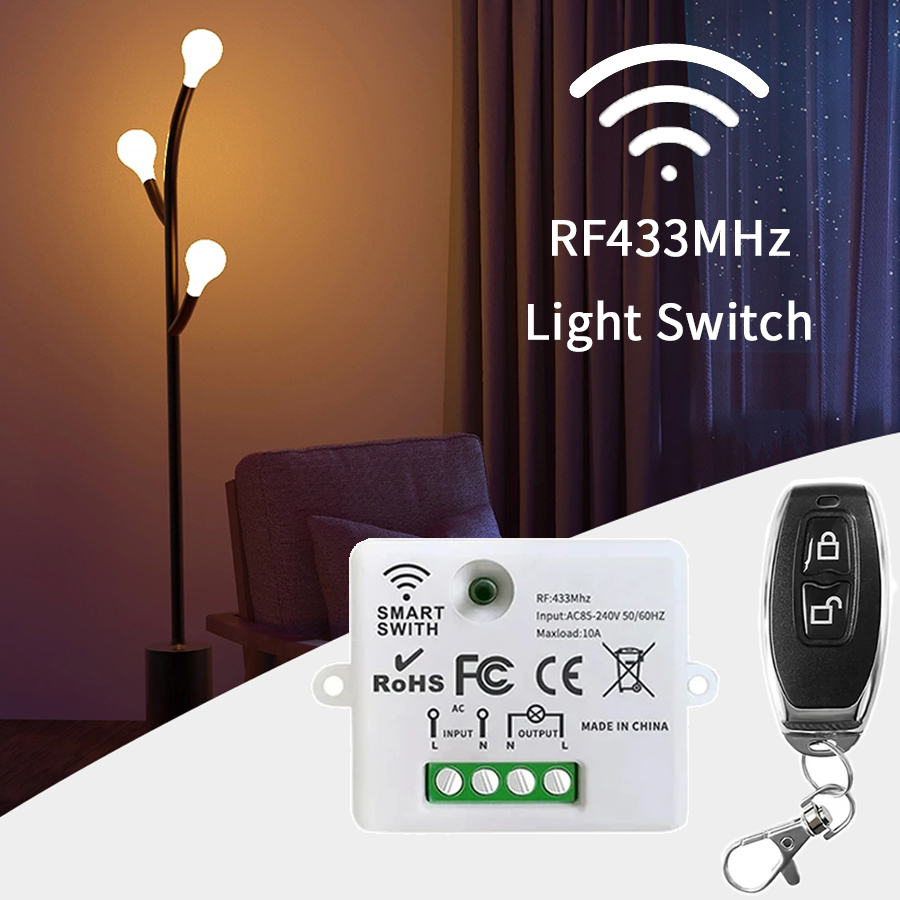 RF 433MHz Wireless Remote Cont - Smart Home Sistem 评论和价格
