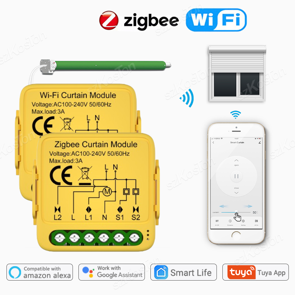 Tuya ZigBee WiFi Smart Curtain - Home Automation Kit 评论和价格