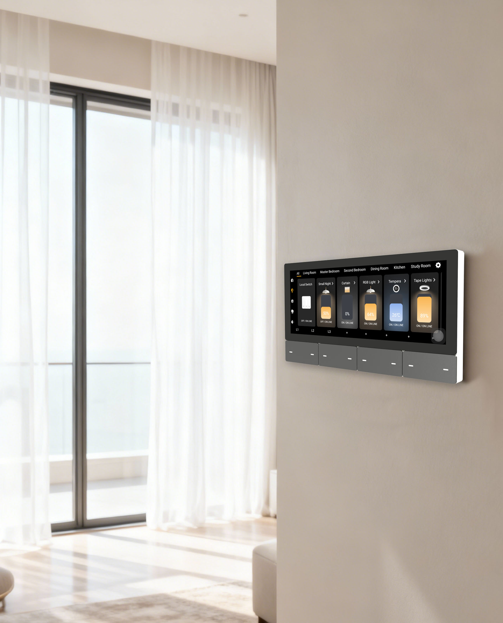 F5 Tuya UK Touch Screen Music  - Smart Home Tuya 评论和价格