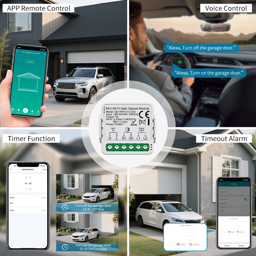 Tuya Smart WiFi or Zigbee Gara - Wireless Door Sensor 评论和价格
