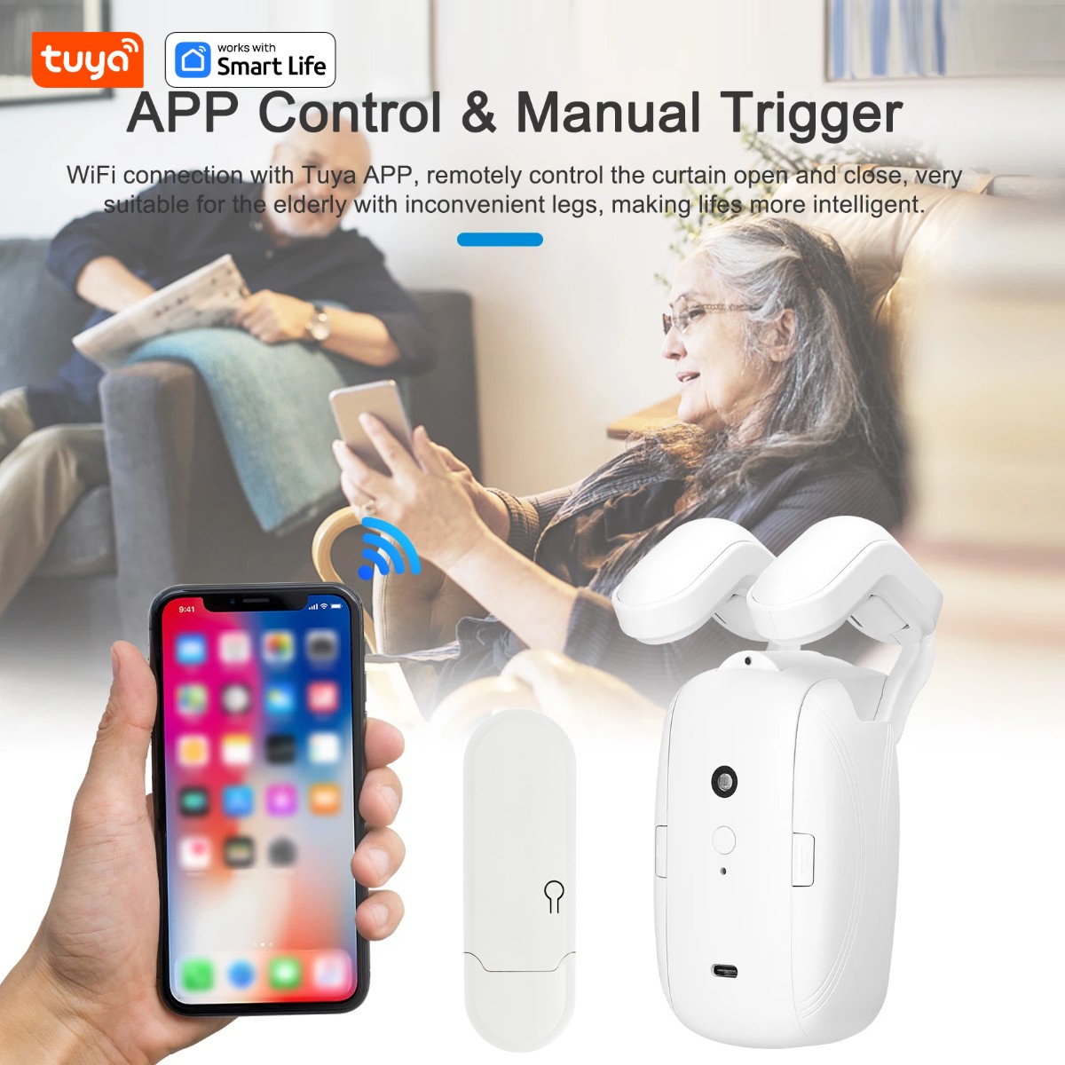 1/2PCS Tuya Smart WiFi Curtain - Smart Home Registration 评论和价格