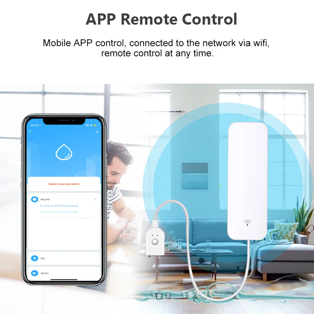 Tuya WiFi Zigbee Water Sensor  - Smart Home Setup 评论和价格