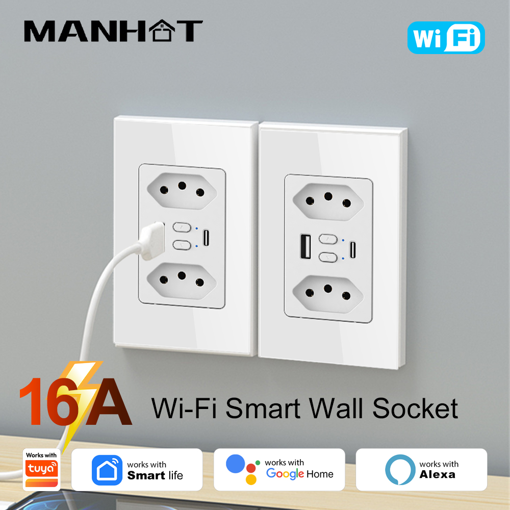 MANHOT Wifi Smart Brazil Socke - Smart Home Energy 评论和价格
