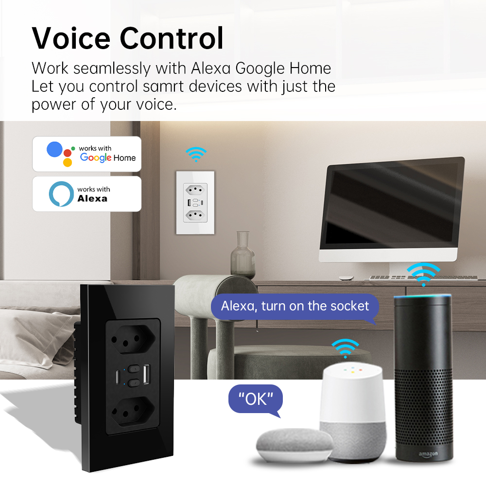 MANHOT Wifi Smart Brazil Socke - Smart Home Energy 评论和价格