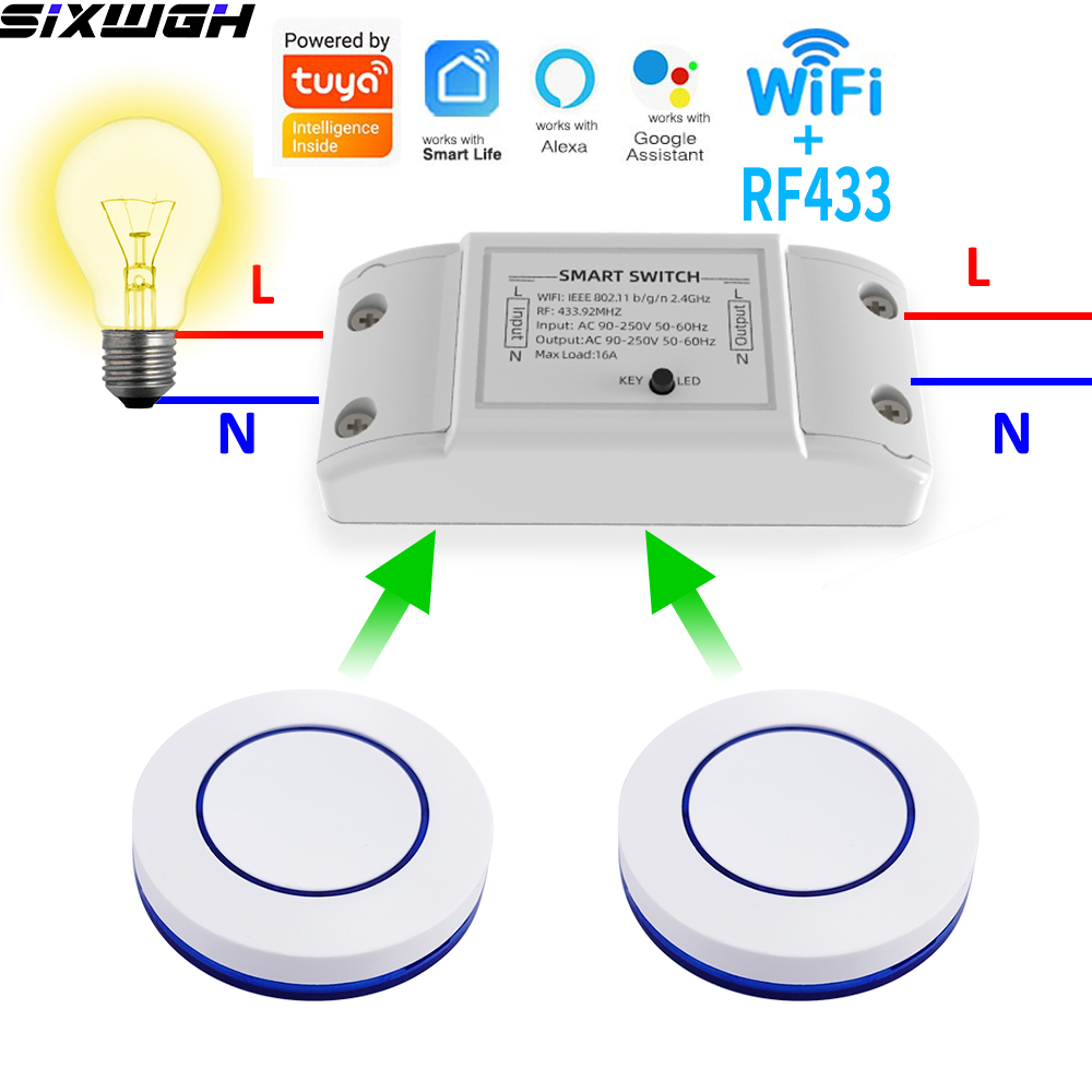 16A WiFi Tuya Smart Switch Wir - Smart Home Sistem 评论和价格
