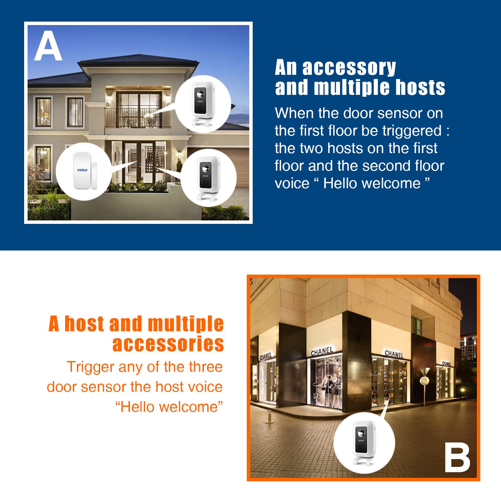KERUI M7 Welcome Motion Sensor - Wireless Door Sensor 评论和价格