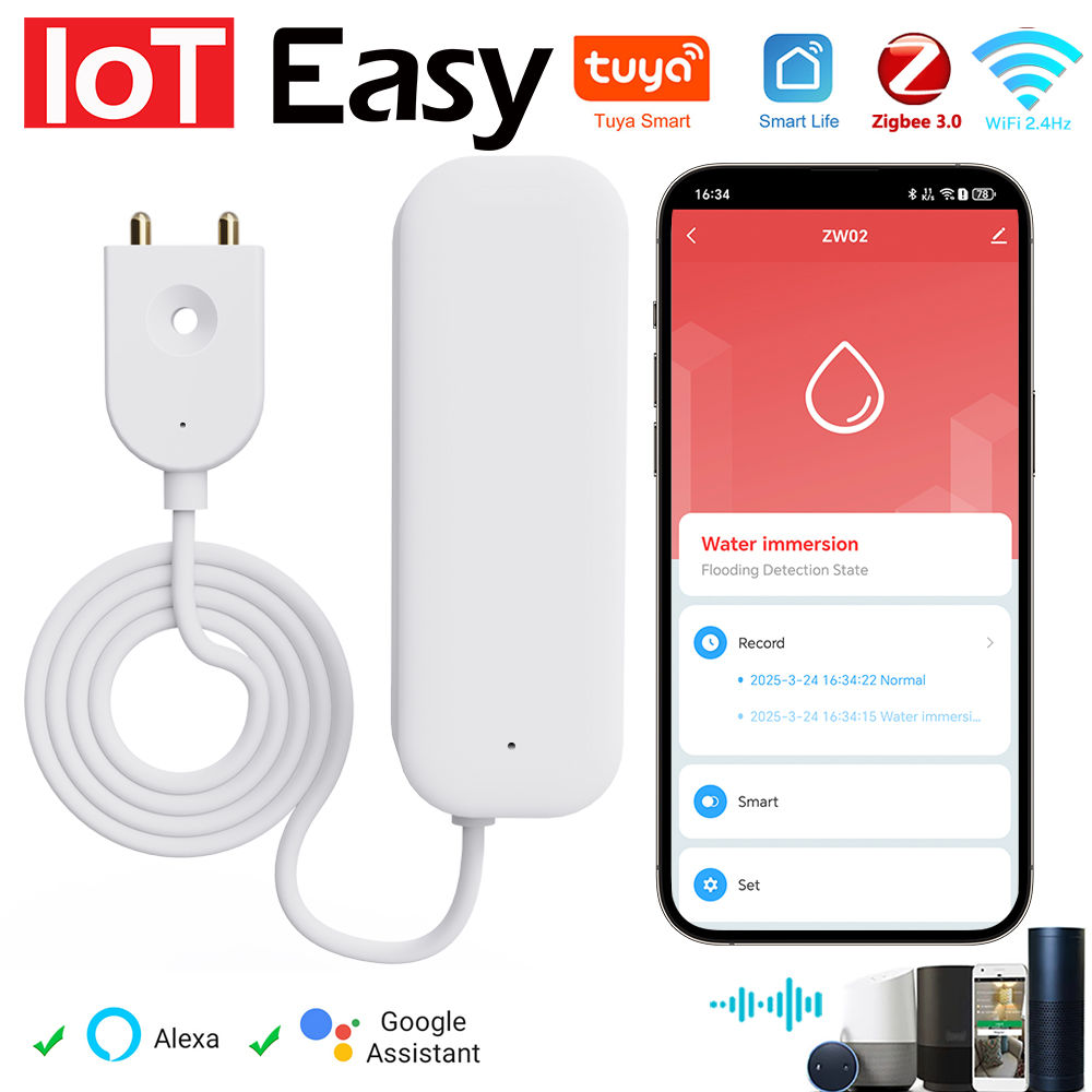 Tuya WiFi ZigBee Water Sensor  - Smart Home Setup 评论和价格