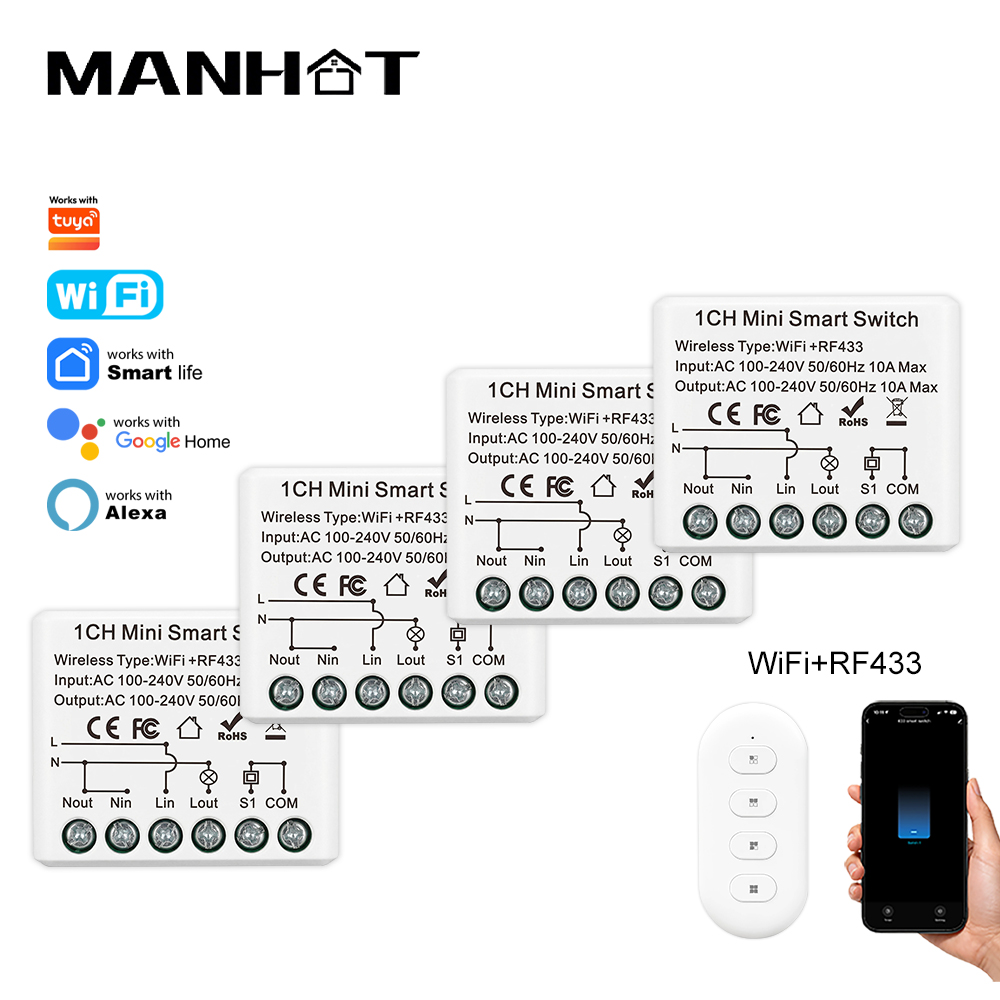 10A Mini WIFI Smart Switch RF4 - Smart Home Setup 评论和价格