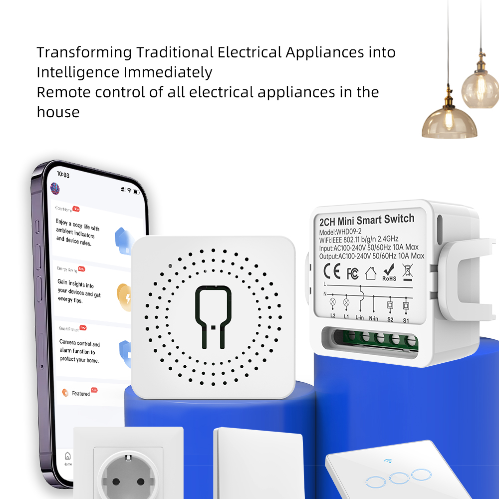 2 Way Tuya Smart Switch 2Gang  - Smart Home Sistem 评论和价格