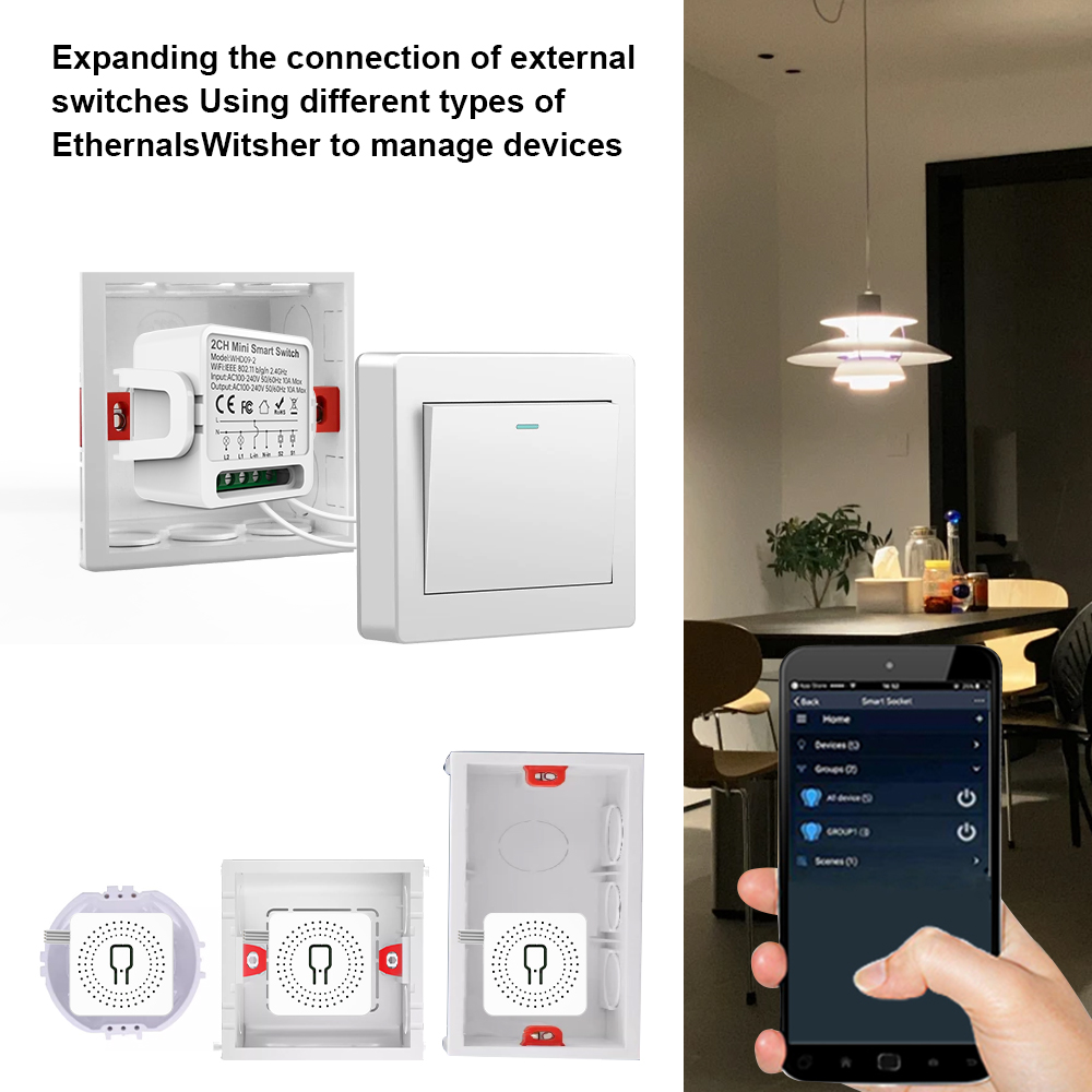 2 Way Tuya Smart Switch 2Gang  - Smart Home Sistem 评论和价格