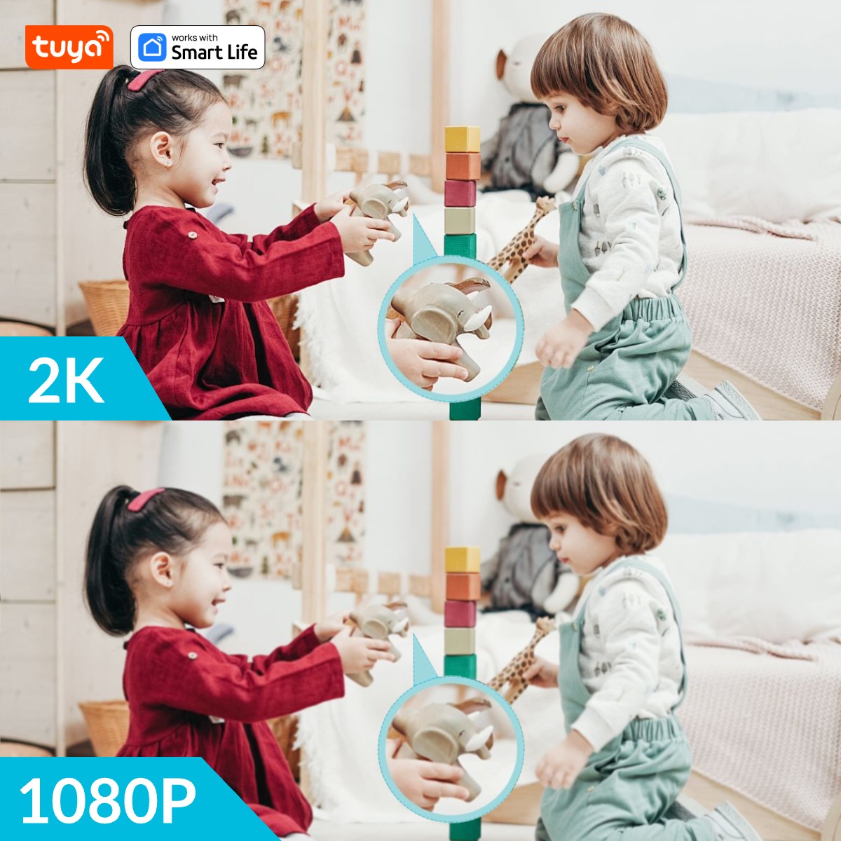 Tuya Smart 3MP HD Indoor Home  - Smart Home Battery Camera Ezviz 评论和价格