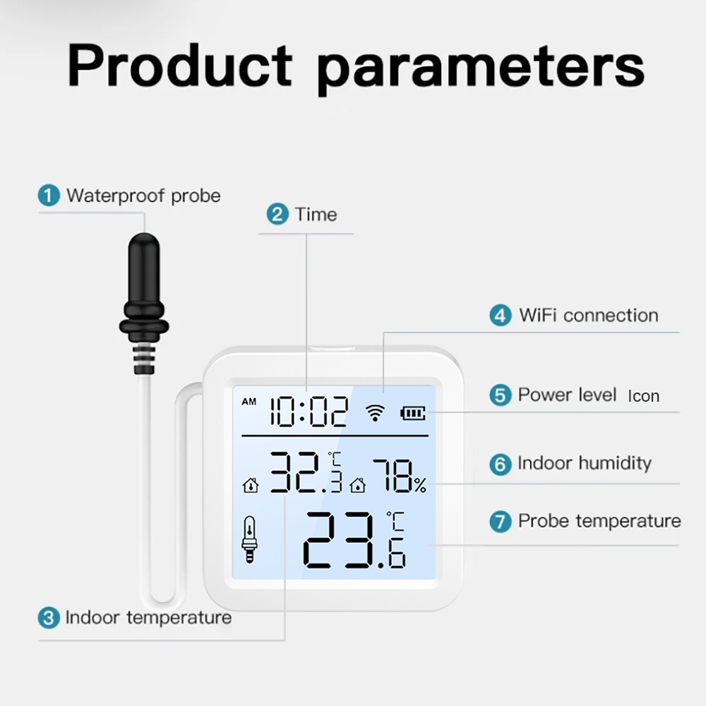 WiFi Humidity Temperature Sens - Smart Home Tuya 评论和价格