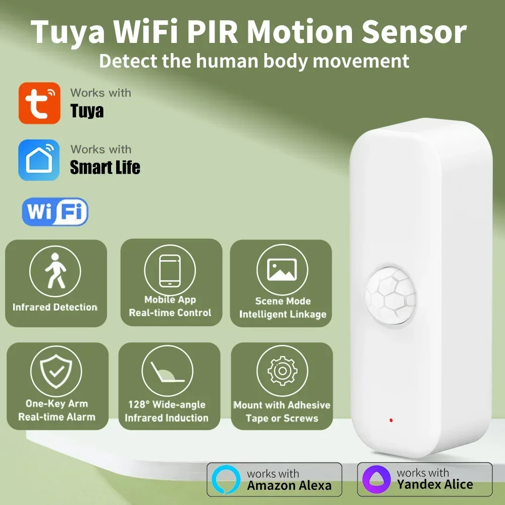 Tuya WiFI Motion Sensor PIR Sm - Smart Home Setup 评论和价格