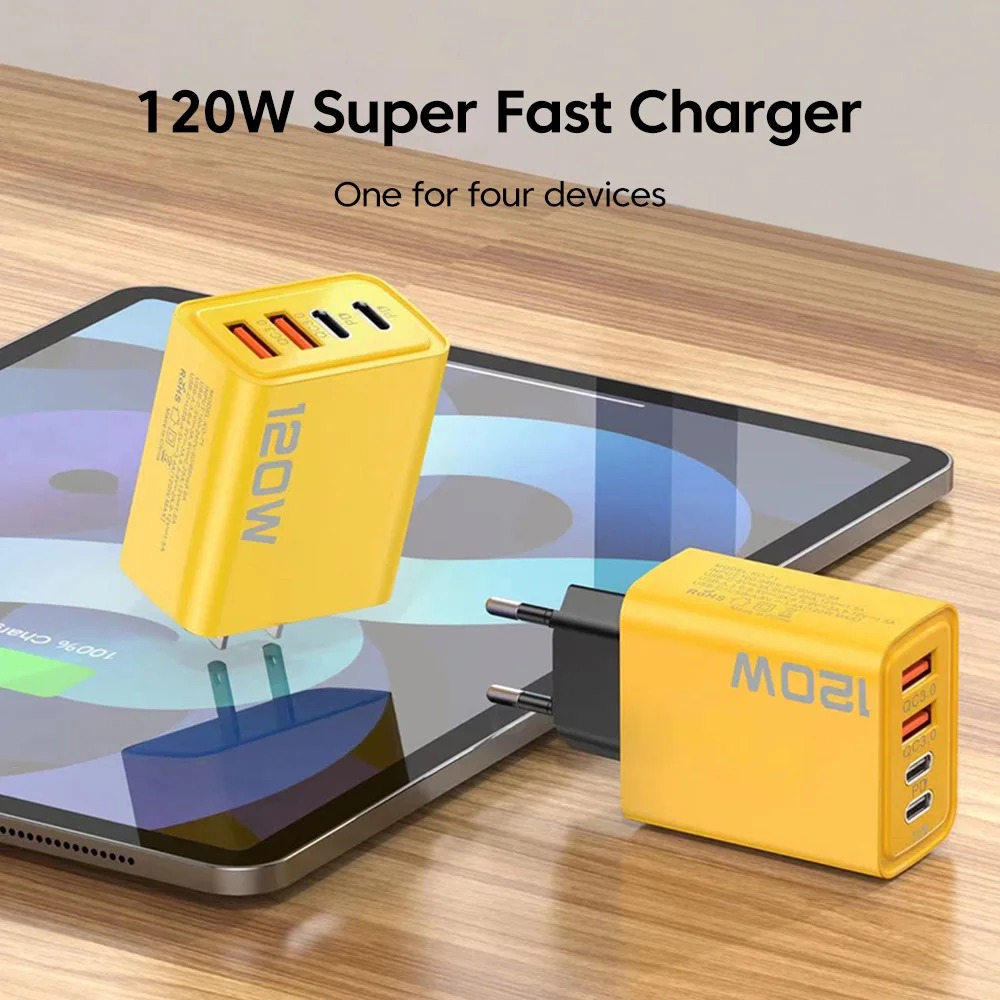 120W 4-Port Fast Charger PD QC - Smart Home Xiaomi 评论和价格