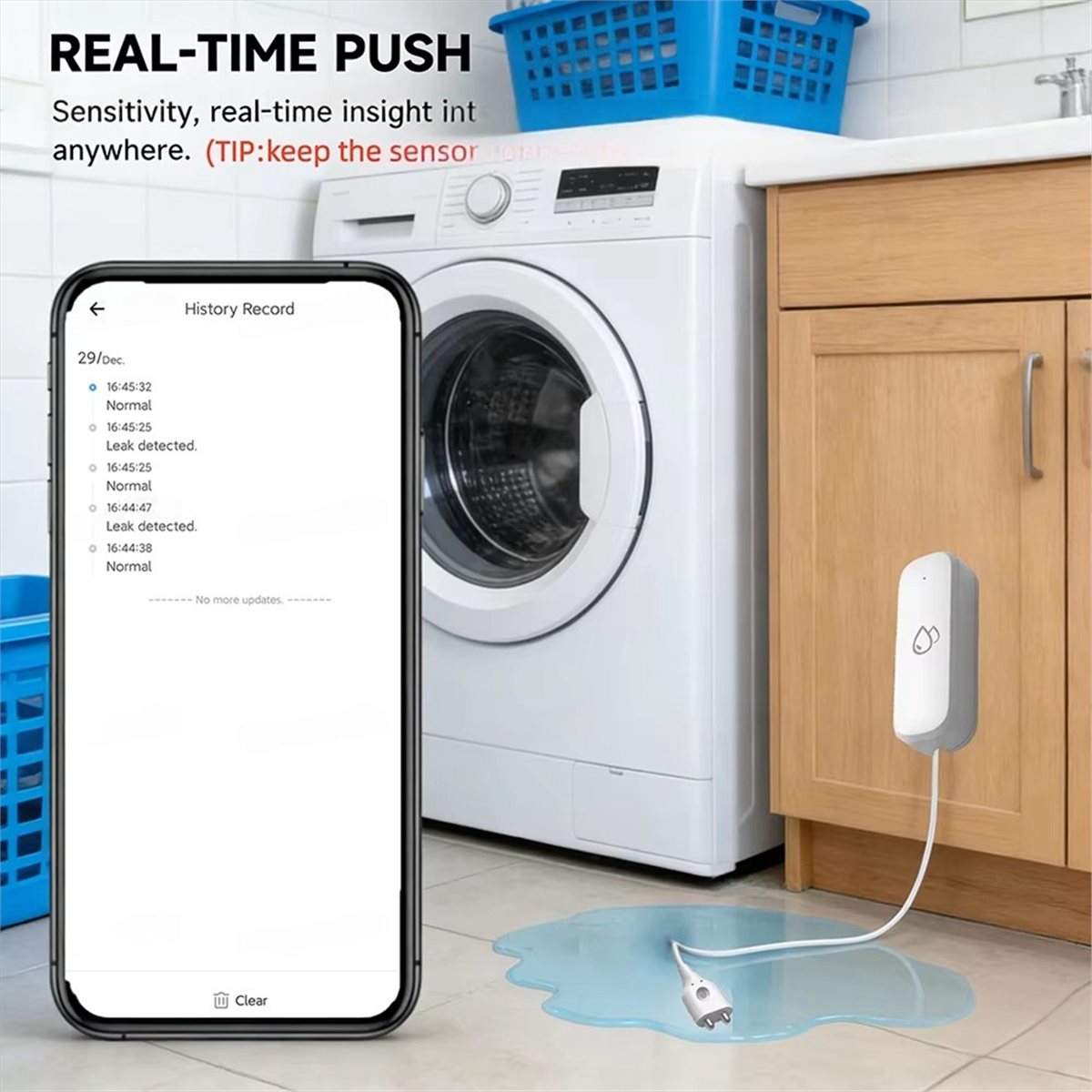 Compatible ZigBee Water Leak S - Smart Home Tuya 评论和价格