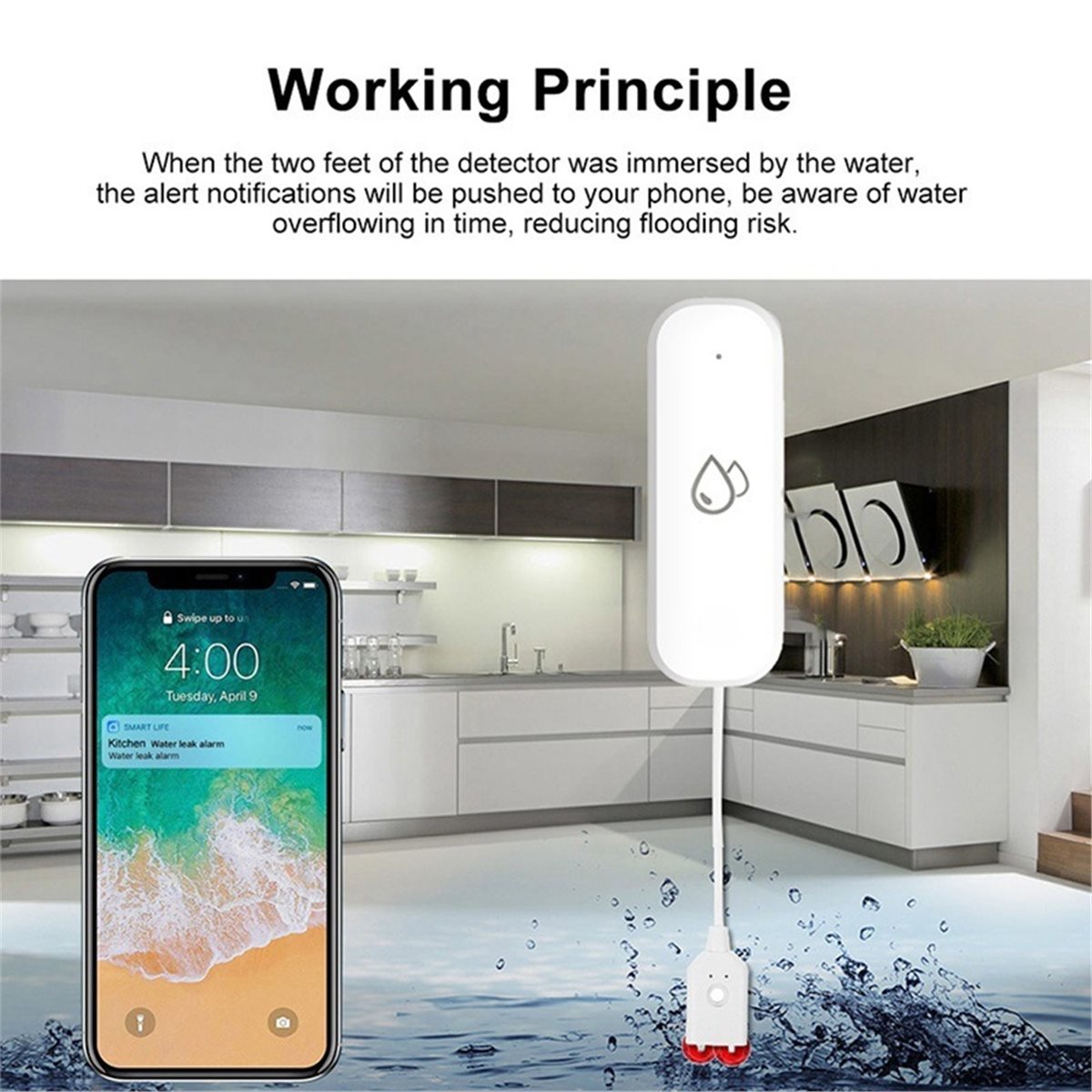 Compatible ZigBee Water Leak S - Smart Home Tuya 评论和价格